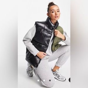 ASOS Design women’s vest in black and khaki